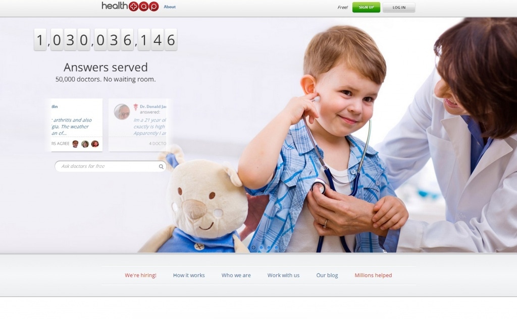 Фрагмент интерфейса сайта HealthTap