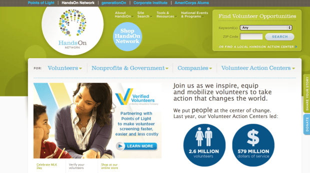 HandsOn Network − самая большая в США волонтерская сеть