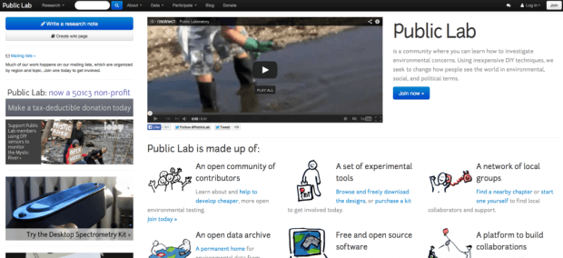 «Общественная лаборатория открытых технологий и науки» – сообщество пользователей, исследующих окружающую среду
