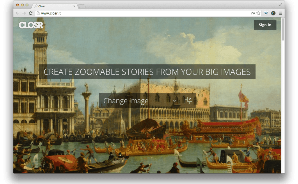 Фрагмент интерфейса сайта Closr.