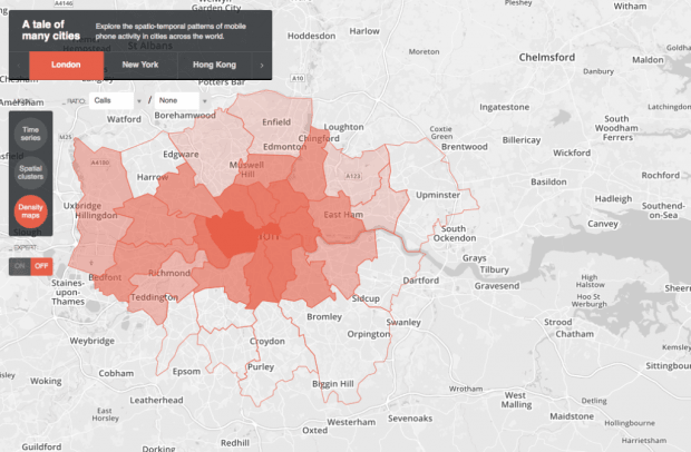 Фрагмент сайта A Tale of Many Cities