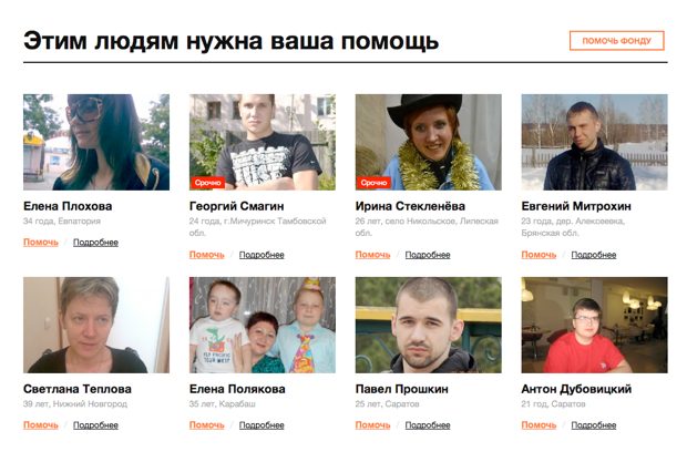 Подопечные фонда Живой