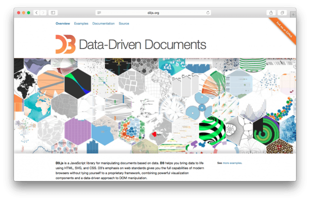 Фрагмент сайта D3js.