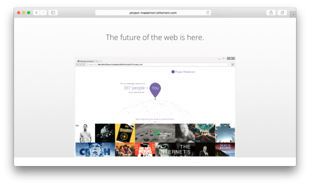Фрагмент сайта браузера Maelstrom.