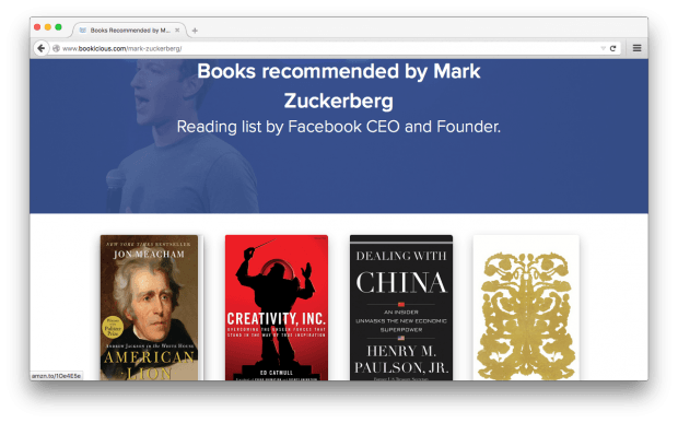 Фрагмент сайта Bookicious.