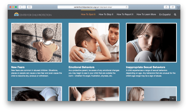 Сайт кампании Spot i Stop it. Как определить насилие.