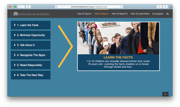 Сайт кампании Spot i Stop it. Как остановить насилие.