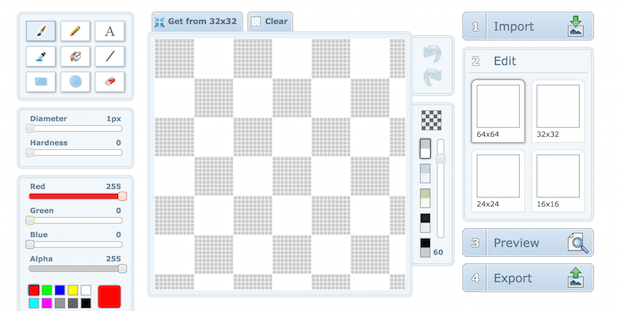 Простой онлайн-редактор иконок для сайтов. Создан на основе HTML5