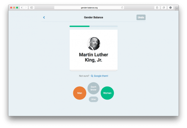 Игра Gender Balance помогает собрать данные о гендерном балансе в политике
