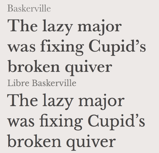 Libre Baskerville вместо Baskerville. Лучшие бесплатные альтернативы самым популярным шрифтам.