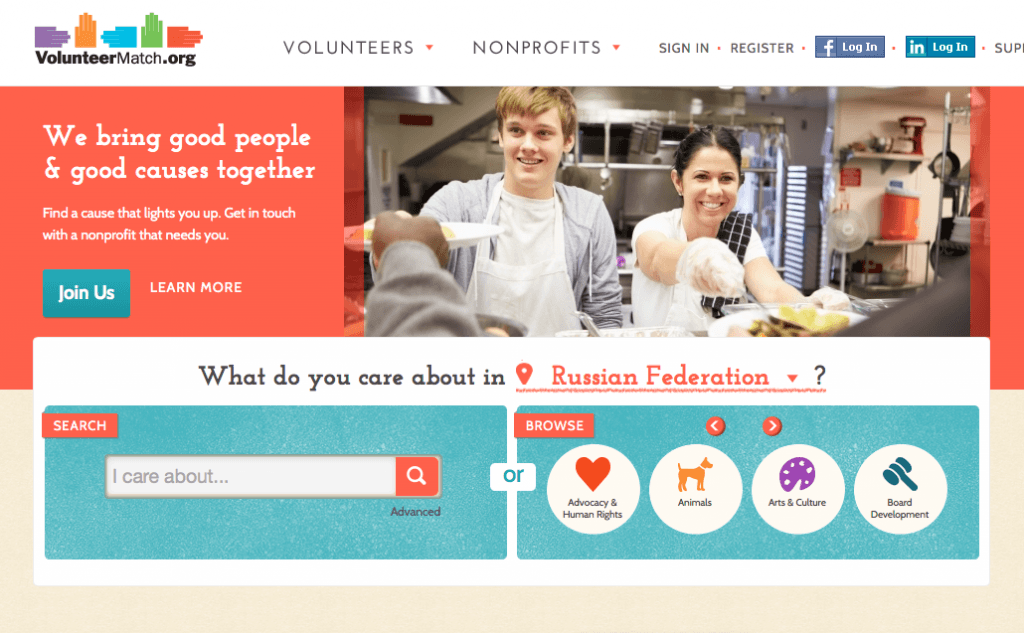 VolonteerMatch – международная платформа для волонтеров