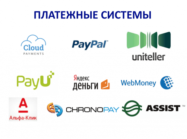 Слайд с презентации Марии Алёшиной и Агнессы Саркисян. Список платежных систем, с которыми работали фонд WWF и “Подари жизнь”. 