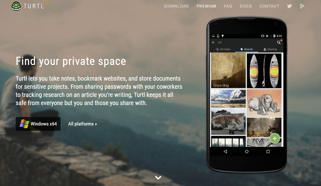 Пять бесплатных приложений для создания личных заметок, конспектов, решения рабочих задач и ведения дневников. Фото: фрагмент сайта приложения turtlapp.com