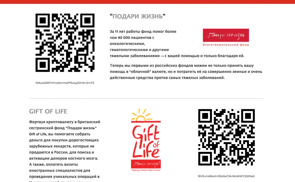 Антон Меркуров рассказал, какие перспективы открываются для некоммерческих организаций благодаря цифровым пожертвованиям. На изображении: так выглядит главная промо-страница фонда PodariLife. Изображение: скриншот с сайта www.podari.life