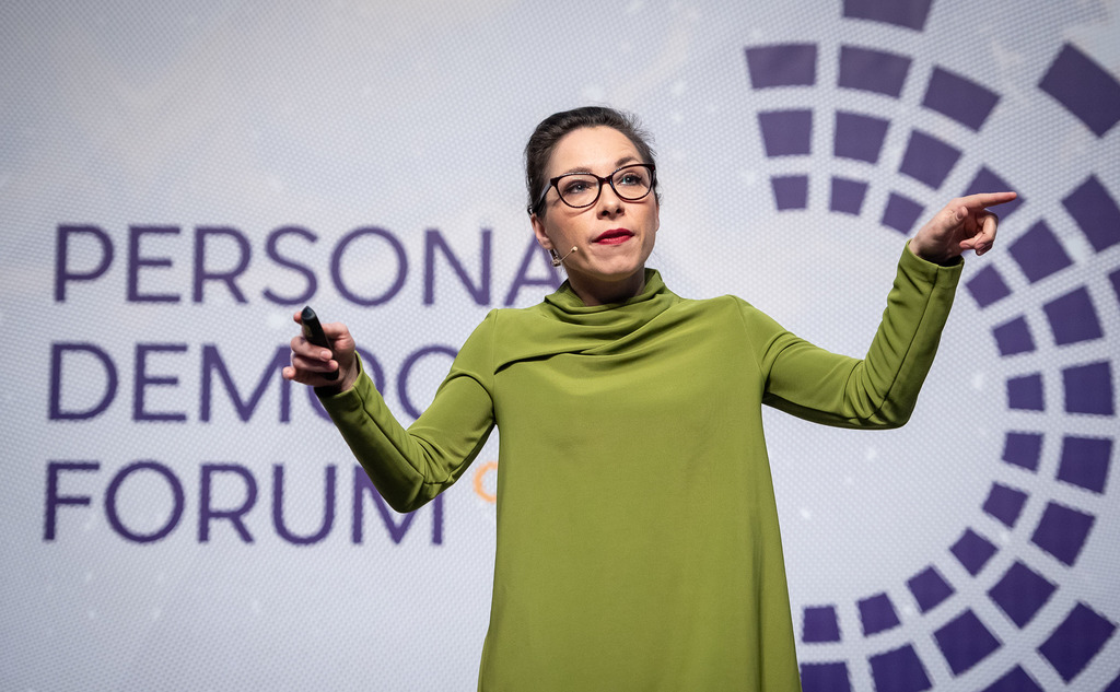 Катаржина Шимелевич уверена, что пользователи уже давно стали мишенями для политических рекламных кампаний. Фото из архива Personal Democracy Forum.