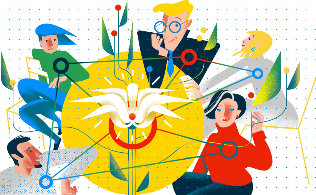 Как развивается движение за демократичное управление интернет-проектами и решение социальных проблем. Иллюстрация: Наташа Ямщикова.