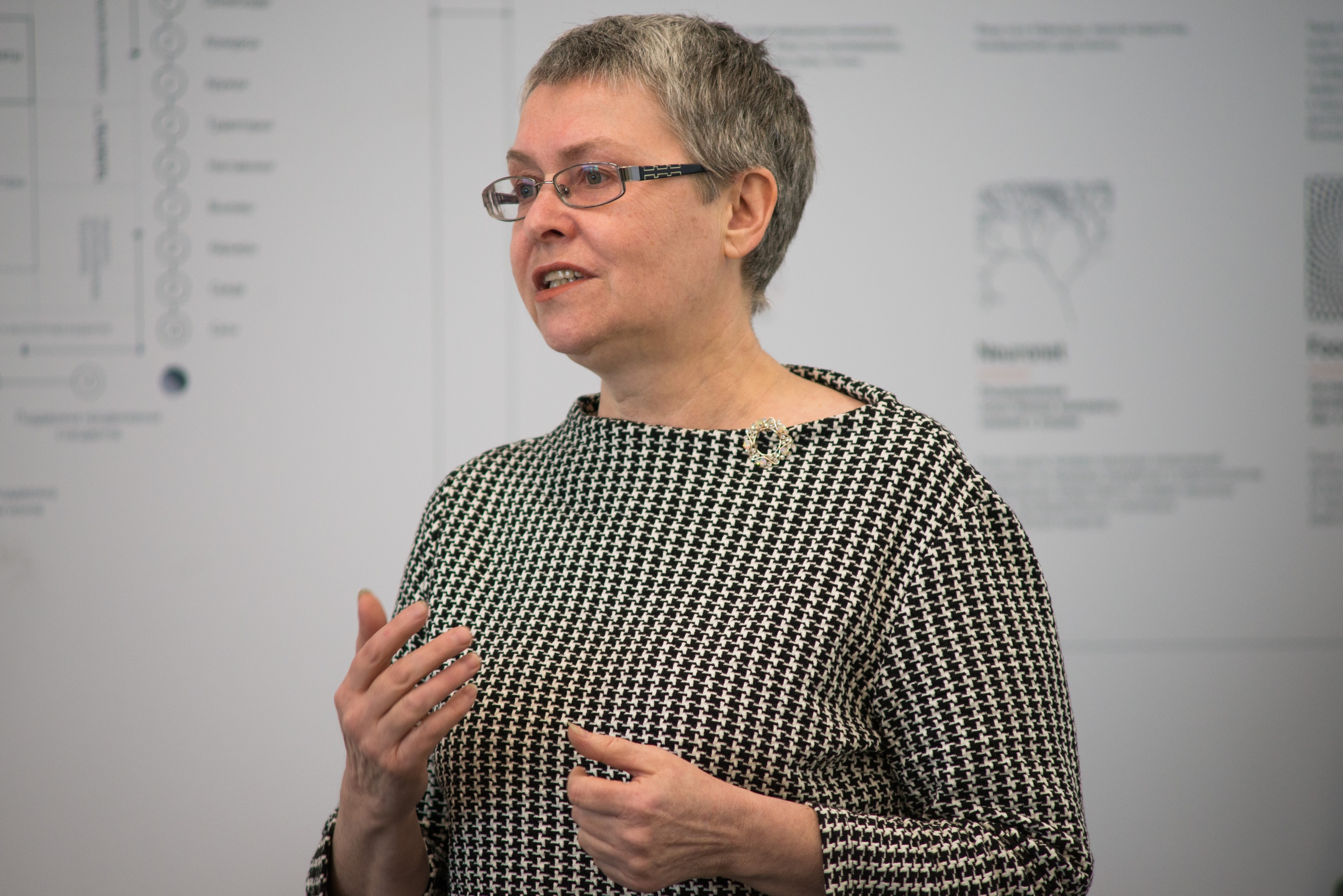 Светлана на защите проекта на Школе краудфандинга, фото Planeta.ru.