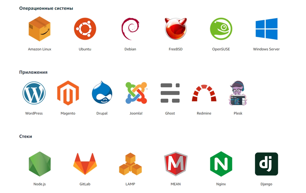 На сервере можно настроить индивидуальный набор операционной системы и приложений для работы