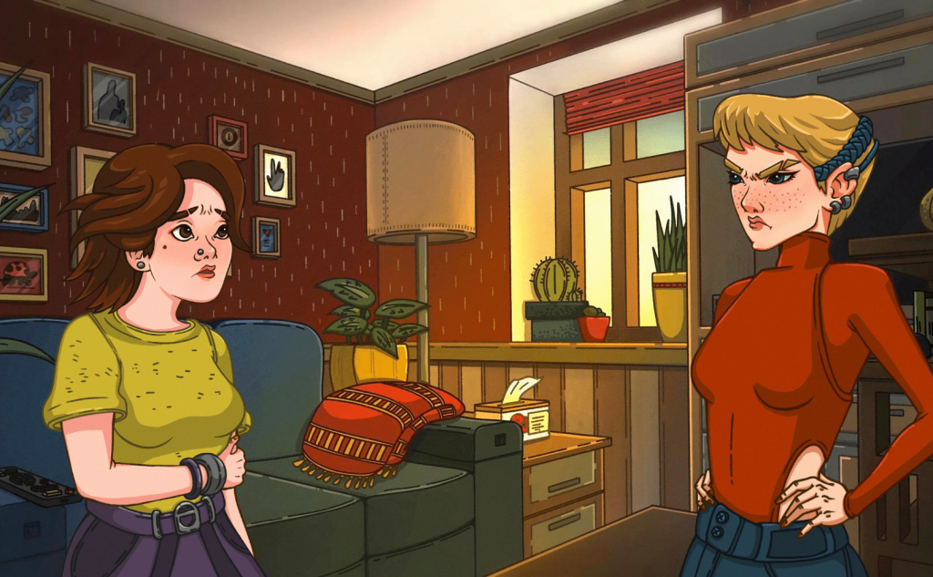 Интерфейс социальной игры «Полина против сталкера», созданной командой Noesis.