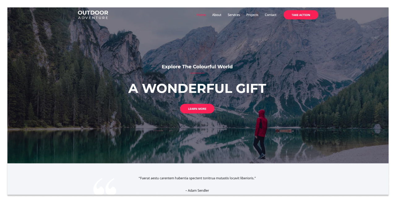 Изображение: скриншот демо-сайта на теме Astra