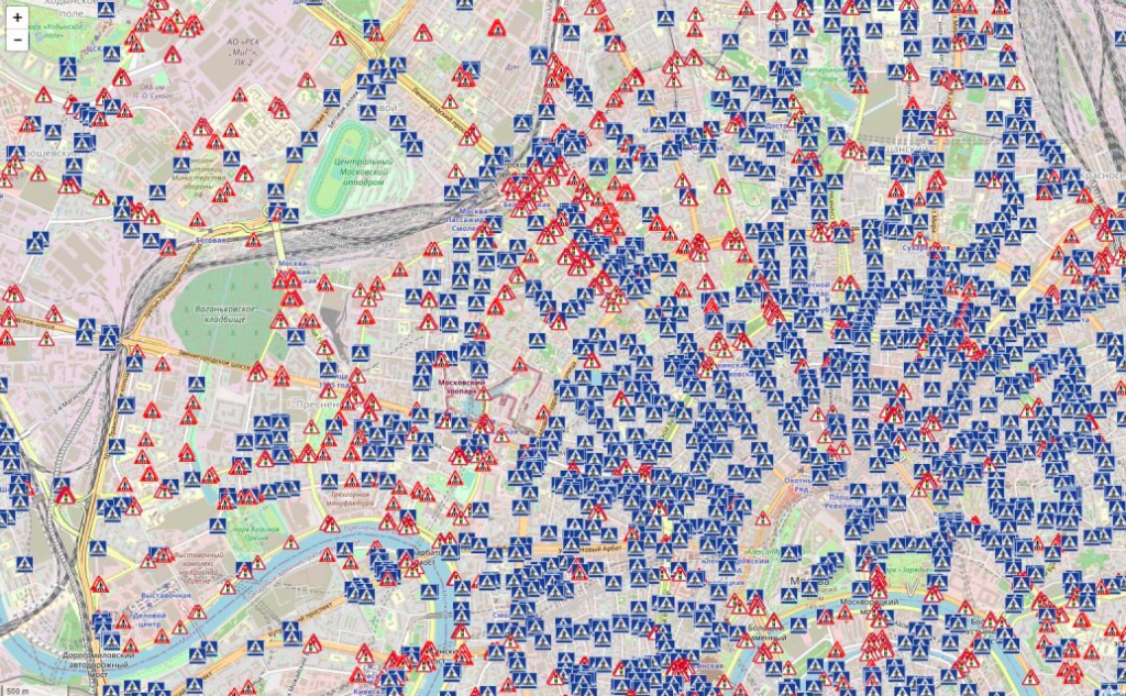Пример разметки переходов.