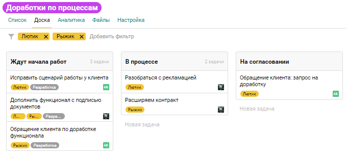 Пример канбан-доски. Иллюстрация: Pyrus.