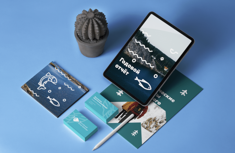 Новые элементы фирменного стиля от студии «Т» для «Балтийского фонда природы».