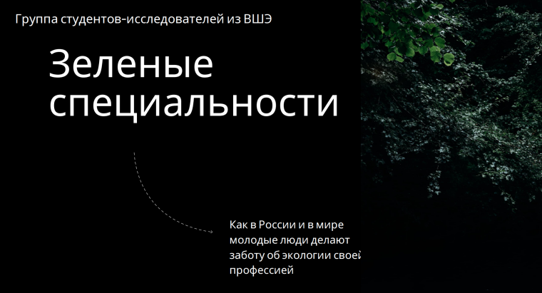 Изображение: презентация защиты проекта «Зеленые специальности».