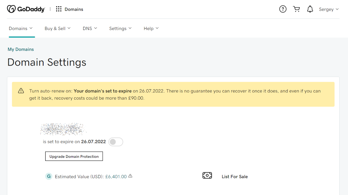 Регистратор GoDaddy предупреждает