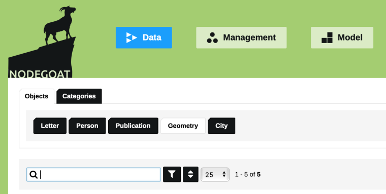 Скриншот демо-версии Nodegoat.