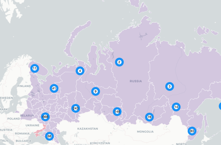 Скриншот: карта проекта Kidmapping.